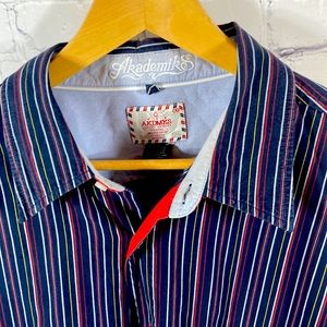 AKDMKS MEN’S BUTTON DOWN CASUAL/DRESS LONG SLEEVE SHIRT 2XL